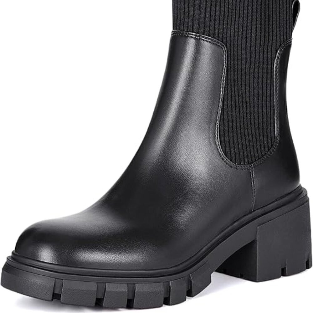 Women's Chelsea Ankle Boots Booties （black）